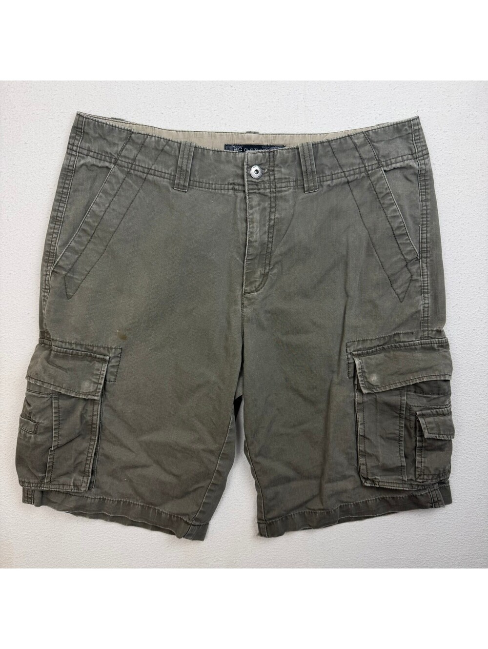 Dark Green BC Clothing Cargo Shorts Men's 34"